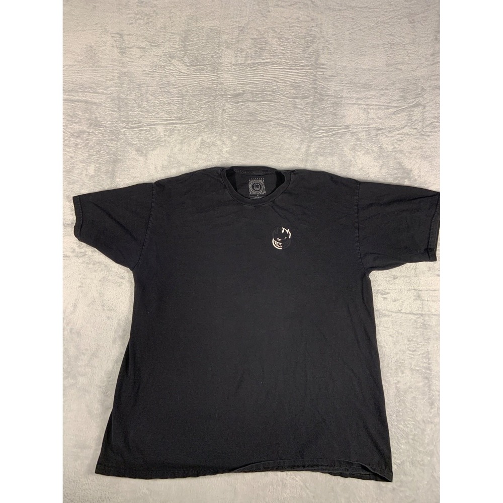 Spitfire Wheels Bighead Swirl Graphic T-Shirt Men Size XL Black Skateboarding